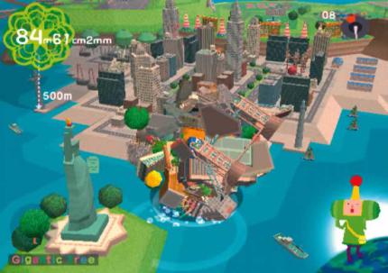 Sehenswürdigkeiten der ganzen Welt sind im Spiel verteilt. Hier überwälzen wir Mini-New-York.