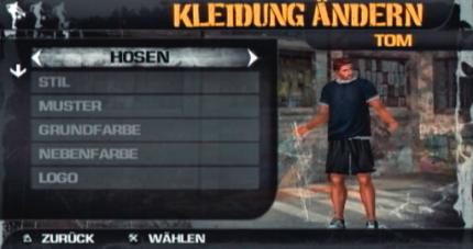 Im Editor dürfen Sie sich 
Ihren Spieler selbst zusammenbasteln.