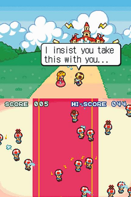 Toad versucht, die Panik am Hof unter Kontrolle zu bekommen