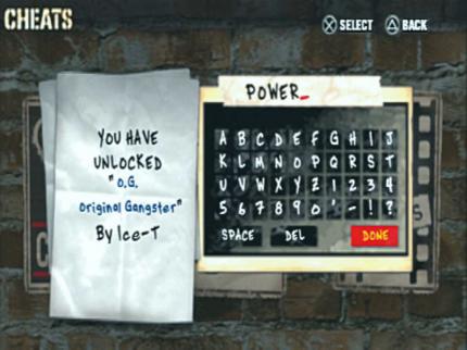 Geben Sie nacheinander die Cheats ein und die Songauswahl steigt beträchtlich an. 
BILD: PLAYZONE