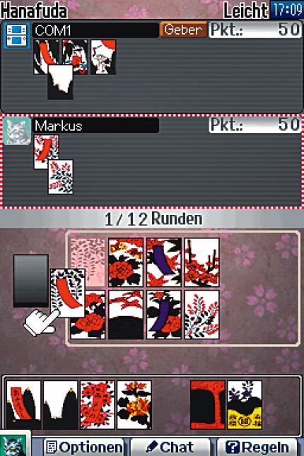 Selbst völlig unbekannte Spiele wie Hanafuda sind in kurzer Zeit erlernt. 
BILD: N-ZONE