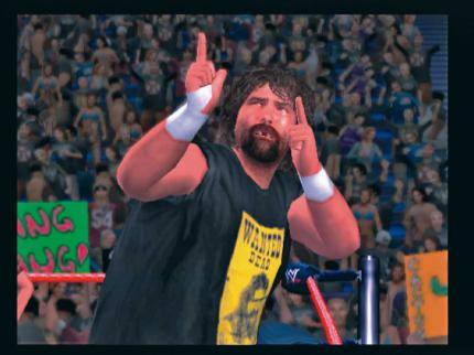 Mick Foley ist gleich in vier Varianten spielbar, darunter Cactus Jack. 
BILD: PLAYZONE