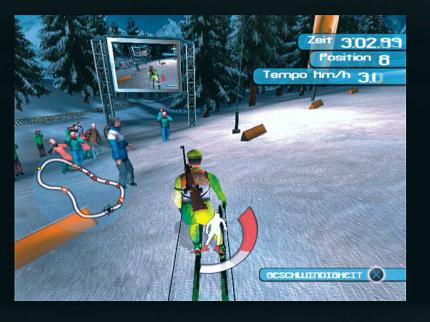 Mit gepfefferten 3 km die Stunde geht's Richtung Bitmap-Publikum. 
BILD: PLAYZONE