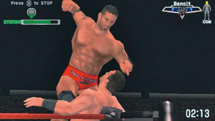 Die Analogsteuerung der PS2-Version kommt nur bei speziellen Grapples zum Einsatz. 
BILD: PLAYZONE