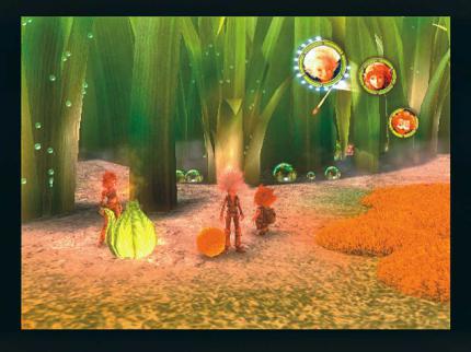 Spielen Sie sich rasch die Bälle zu, bevor diese zu Pollenstaub zerfallen. 
BILD: PLAYZONE