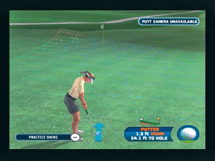Beim Putten liest Natalie Gulbis die Unebenheiten des Grüns an den Linien ab. 
BILD: N-ZONE