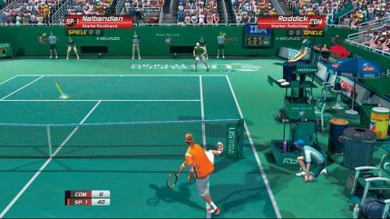 Die Animationen sehen authentisch aus und der Wiedererkennungswert der Stars (hier Roger Federer) ist beachtlich.