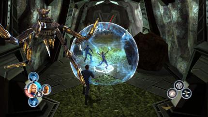 MÄCHTIG Gegen den geladenen Magnetball von „Invisible Woman“ haben die mechanischen Druiden keine Chance.