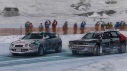 DELTA GEGEN CELICA Die klassischen Sega-­Rallye-Modelle dürfen nicht fehlen.