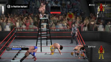 Jede noch so verrückte Match-Art hat erneut ihren Weg ins Spiel gefunden. In einem Ladder Match müssen Sie sich einen Koffer schnappen, der über dem Ring baumelt.