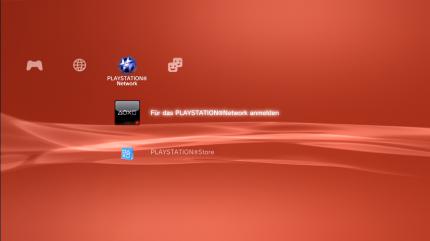 Das schwarze Symbol führt Sie zur PSN-Anmeldung.