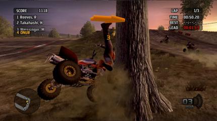 Merke: Bike + Baum = Aua! Die Ragdoll-Physik lässt Sie dennoch schmunzeln. 