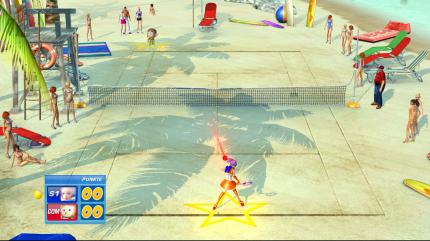 Xbox 360 - Sega Superstars Tennis - Der Tennisplatz im OutRun-Level ist einer der schönsten im Spiel.