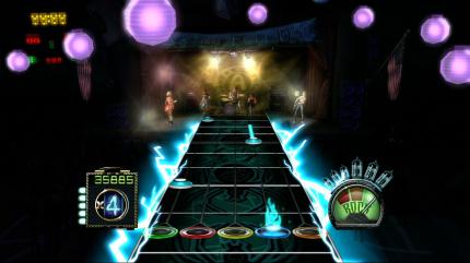 Die Starpower gibt Bonuspunkte und wird durch das Hochziehen des Gitarren-Controllers initiiert.