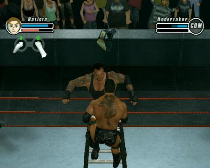 WWE CHAMPION Mit einer Controller Geste reißt euer Wrestling-Star das begehrte WWE-Gold von der Decke. (BILD: N-ZONE)