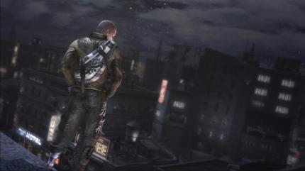 Skyline: Infamous-Protagonist Cole McGrath überblickt Empire City.
