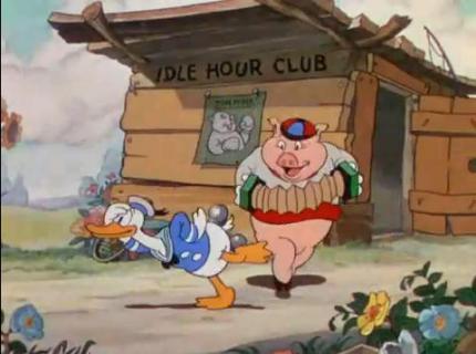 <b>Die kluge kleine Henne</b> Donalds erster Auftritt 1934 zeigte ihn vor allem als arbeitsscheuen Tunichtgut.