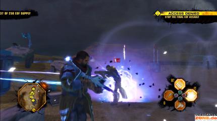 Red Faction Guerilla - Mit futuristischen Knarren wie diesem Elektroschockgewehr rückt ihr Feinden zu Leibe.