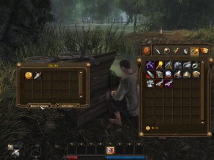 In der Nähe von Dannys Ausgrabungsstätte finden Sie eine Kiste mit einem wertlosen Amulett darin. Dieses wird Ihnen aber noch eine große Hilfe sein.