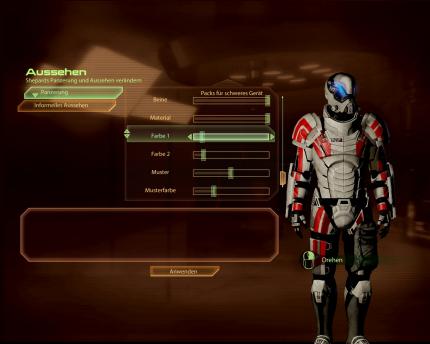 Das neue, schlichte Upgrade-System ersetzt das klassische Inventar, wie man es noch aus Mass Effect 1 kennt. Shepards Rüstung beispielsweise ist die einzige im Spiel, die man überhaupt verändern kann.