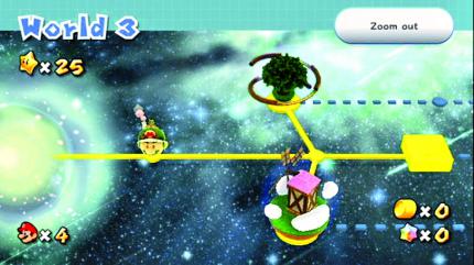 Galaxy 2 borgt sich einige Spielelemente aus New Super Mario Bros. Wii - beispielsweise Speicherflaggen, die in regelmäßgen Abständen platziert sind.