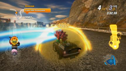 ModNation Racer-Test: Per Schild blockt ihr Attacken ab, das funktioniert aber selten.