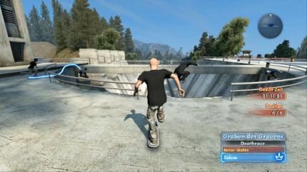 Skate 3 im Test für PS3 und Xbox 360 - Die abgefahrenen Deathrace-
Strecken haben es wirklich in sich.