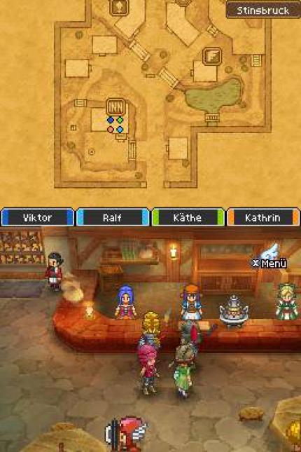 Die Taverne von Stinsbruck ist eine Art Hauptquartier von euch. Unter anderem könnt ihr hier bei Hilda neue Charaktere erschaffen und eure Party zusammenstellen.
