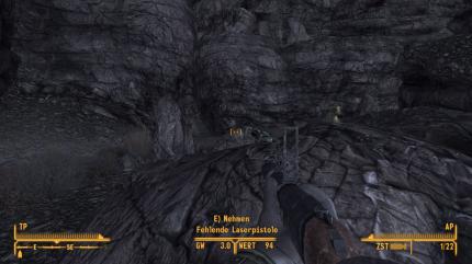 Für Ritterin Torres suchen wir diese Laserpistole aus dem Arsenal. Wir finden sie, wenn wir mit dem Paladin am Schießstand sowie dem Anwärter Stanton sprechen und dann vom Hidden Valley nach Osten in Richtung Scorpion Gulch wandern.