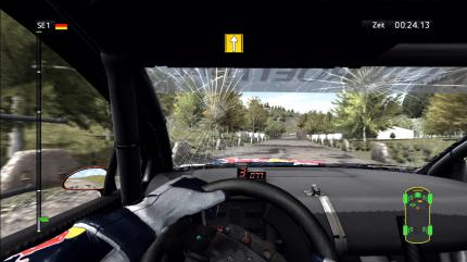 Hässlich: Die detailarme Cockpit-Ansicht vermittelt dummerweise kein allzu tolles Fahrgefühl.