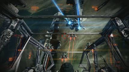 Star Wars lässt grüßen: Leider ist diese Schlacht nur eine Railshooter-Sequenz. Ihr dürft also nicht selbst fliegen. Dennoch ist die Szene extrem spektakulär.