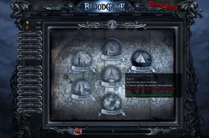 Bloodgame: Auf der Weltkarte schalten sich nach und nach besondere Missionen frei.