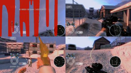 Vier gewinnt: Der Splitscreen-Modus zu viert macht unfassbar viel Spaß, auch dank diverser Modifi katoren und cooler Spielmodi wie hier Goldener Colt.