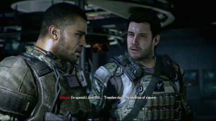 Black Ops 2 im Konsolen-Test: Zukunftsheld David Mason (rechts) ist ein blasser Protagonist, trotz mehr persönlicher Emotionen.