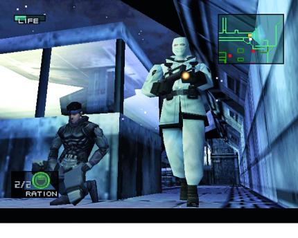 Entdecke die 3D-Möglichkeiten: Die neue, dem Schleichen dienliche Perspektive macht den Unterschied zwischen Metal Gear und Metal Gear Solid.