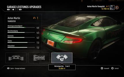 Für jede als Racer erledigte Speedlist erhaltet ihr ein neues Auto. Dies muss aber erst mal einem Leistungs-Tuning unterzogen werden, damit es konkurrenzfähig ist.
