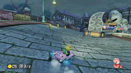 Fast jede Strecke basiert entweder auf einer Figur oder einem bestimmten Spiel. Die Piste Gruselwusel-Villa etwa ist von Luigi's Mansion 2 für den 3DS inspiriert.