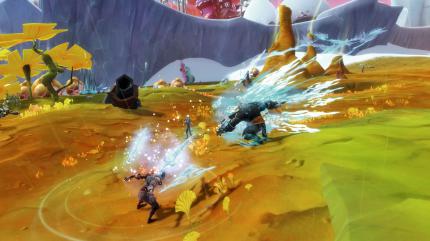 Erfrischendes Kampfsystem: In WildStar weicht ihr Kämpfen aktiv aus und greift dank eingeblendeter Telegrafen zielgenau an.