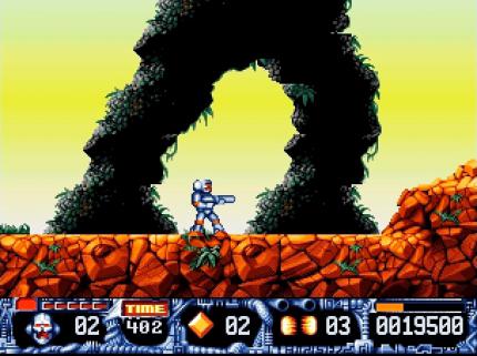 Musik-Meilenstein: Ohne den spektakulären Score von
Chris Hülsbeck wäre Turrican 2 nur halb so spaßig.