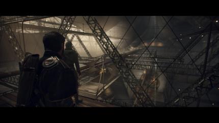 Im Inneren eines Zeppelins trefft ihr auf Mitglieder der Rebellion - weil wildes Herumballern in einem Luftschiff eine blöde Idee ist, schleicht ihr hier meist.