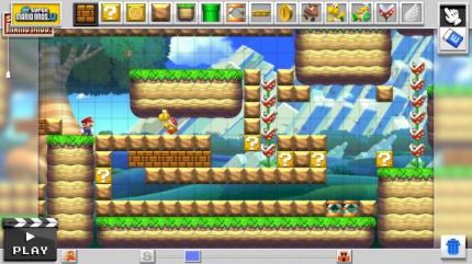 Mario Maker im Test: Viele der Gegenstände verändern ihre Eigenschaften, wenn ihr sie mit dem Stylus schüttelt oder mit anderen Objekten in der Spielwelt kombiniert.