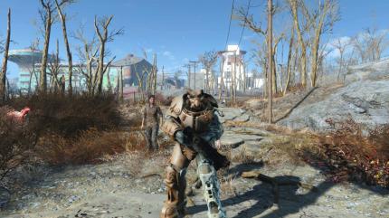 Die Power-Rüstung können wir in mehreren Schritten ausbauen und verbessern. (PS4)