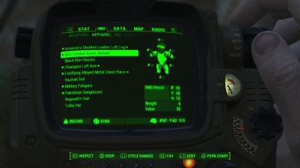 Der Pipboy ist sehr stilvoll umgesetzt, trotz unübersichtlicher Inventarlisten. (PS4)