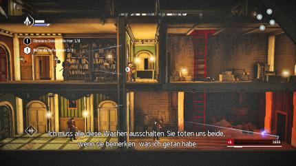 In den Anastasia-Abschnitten verfügen wir über fast keine Ausrüstung und müssen uns auf unser Schleichtalent und Stealth-Kills verlassen.