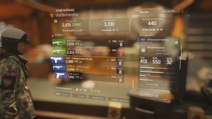Es gibt drei Sorten von normalen Händlern: Waffen, Mods und Ausrüstung.