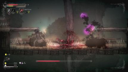 Im Bosskampf mit dem Mad Alchemist muss der Spieler gewirkten Zaubern ausweichen.