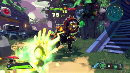 Battleborn im Test: Teamplay geht vor! Vor allem Support-Charaktere wie Miko sind im wahrsten Sinne des Wortes wichtig.