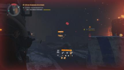 Das größte Problem bei dieser Mission: Durch den Rauch seht ihr die Gegner in der Ferne kaum. Ein Scan hilft hier enorm.