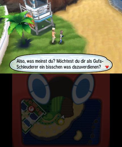 Am Strand des Hanohano-Resorts könnt ihr diese Quest annehmen und damit ordentlich Kohle verdienen. 20.000 Pokédollar um genau zu sein.