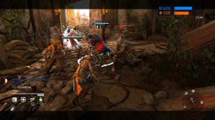 Nicht nur im Herrschaftsmodus kann es mitunter chaotisch zugehen. Auch in den Deathmatch-Partien kämpfen oft mehrere Krieger zeitgleich gegeneinander. (PS4)